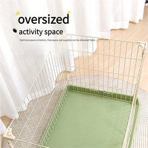 Venta al por mayor de fábrica, jaula de lujo para perros de interior, alambre de hierro sólido duradero, Clips fijos desmontables, caja de plástico para perros medianos y grandes - Product Image 3