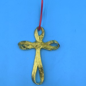 Pendentif en alliage en forme de croix, ornement d'arbre de Noël, cadeau artisanal suspendu, décoration intérieure et extérieure - Product Image 2