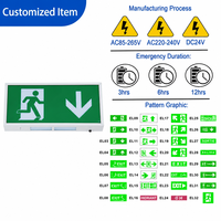 Boîtier de signalisation LED d'urgence mural 5W pour sortie de secours, éclairage de passage, autonomie 3h, certifié CE ROHS, vente en gros