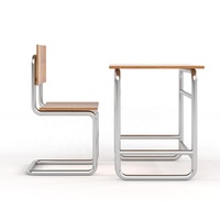 Mobilier scolaire Salle de classe unique chaise de bureau en bois étudiant connecté table et ensemble de chaises