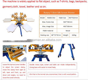 Máquina de Serigrafía Manual de 6 Colores para Camisetas, Textiles, <span class=keywords><strong>Ropa</strong></span>, Máquina de Impresión de Serigrafía - Product Image 2