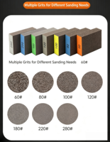 Bloc éponge de ponçage ultra-fin Fortunebrasive 100x70x25mm, grain 800-3000, oxyde d'aluminium, pour carrosserie automobile, couche transparente, tampons de polissage humide et sec