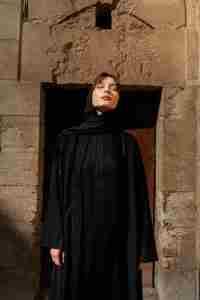 Islamic Clothing Middle Eastern Woman Abaya Robe Modern and Simple Muslim <b>Dress</b> Open Abaya - Product Image 6