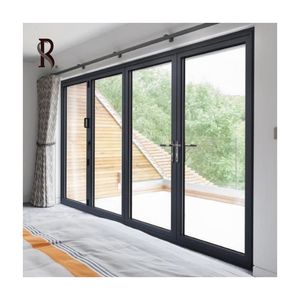 Rising AAMA Estilo nórdico Aislamiento térmico Vidrio templado Puertas plegables Patio Acordeón Puertas de patio plegables para villas - Product Image 4
