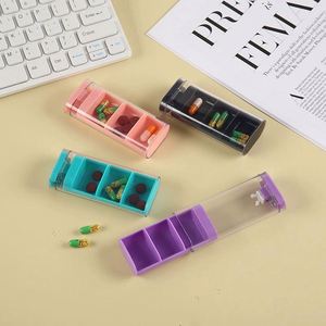 Étui de rangement portable et écologique pour tablettes avec 3 compartiments, boîte à pilules en plastique et organiseur de médicaments pour les voyages - Product Image 2