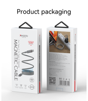 Câble de données magnétique Yesido CA172C de 1 mètre, type-C vers type-C, avec puce intelligente intégrée, charge rapide PD60W, économie d'énergie