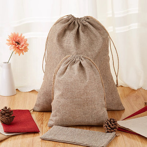 Wholesale Durable Custom Logo Printed Drawstring <b>Bag</b> <b>Burlap</b> Jewelry Gift Packaging Pouches Jute Gunny <b>Bag</b> - Product Image 4