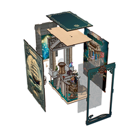 Kit DIY de niche à livres sur le thème de la fantaisie sous-marine, maison miniature en bois à insérer dans une étagère, ensemble cadeau d'anniversaire de collection, modèle BV02-010 Sous-marin