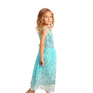 Princessas Vestidos casuales de verano para niñas Tallas 10 a 12 años O-cuello Crocheted A-Line Sin mangas con decoración de lentejuelas - Product Image 2