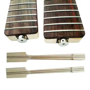 Custom Bass guitar Thru neck maple-Rosewood splicing Paddle neck for any shape headstock OEM Replacement Neck