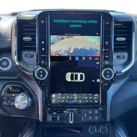 Android Auto sans fil Carplay pour Dodge Ram 1500 2500 3500 Pièces de voiture Radio Écran tactile de style Tesla Navigation 2019 - 2023
