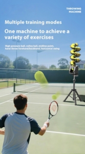 Equipo de entrenamiento deportivo dual <span class=keywords><strong>profesional</strong></span> portátil, velocidad de pelota ajustable y máquina de pelota de tenis y Pickleball de frecuencia - Product Image 4