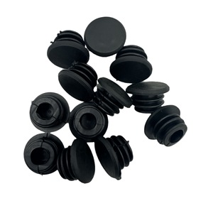 Mountain Bike Handlebar Stopper 22mm Black Soft <b>Rubber</b> Anti Slip Lock in Cylindrical <b>Plug</b> - Product Image 1