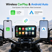 Aoocci C6 Pro 6.25" Moto CarPlay avec GPS Antivol, Enregistrement Double Caméra Sans Fil pour Motard Aventure