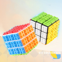Éducatif 3x3 Vitesse Cube Magique ABS DIY 3X3X3 Mini Bloc de Construction Fidget Puzzle Cube Jouet pour Cadeaux