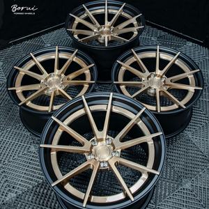 Borui 2 חתיכה מזויפת גלגלים עם פנים ברונזה מוברש, מט כפול צעד חבית על גלגל מזויף עבור mondeo <span class=keywords><strong>camaro</strong></span> - Product Image 6