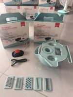 Fabriek Populaire Keuken Multi-Functionele Shredder Natte Vruchten Afvoer Mand Mes Snijder Handleiding 9 In 1 Snijmachine Groenterasp
