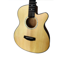 Guitare acoustique pleine taille Aiersi de 40 pouces avec table en épicéa massif, étui, accordeur et capodastre à vendre