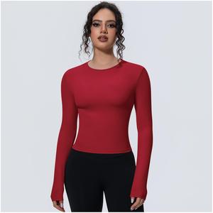 Tops 2026 New Custom Breathable Eco-Friendly Quick Dry Long Sleeves Crew Neck <strong>Woman</strong> Corset <strong>Funky</strong> Soft Y2K Athletic Streetwear - Product Image 5
