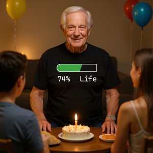 Camiseta Life Percentage, regalo de cumpleaños de 74 años para hombres y mujeres, talla adulta S M L XL XXL - Product Image 3