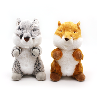 Jouets en peluche multi-poses pour chats et chiens-assis/debout/couché éléphant loup suricate animaux