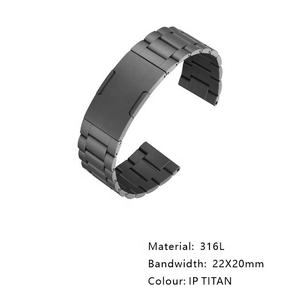 Correa de Reloj de Acero Inoxidable 316L de Liberación Rápida |   Correa de Metal Premium de 20 mm para Hombre |   Accesorios Personalizables para Relojes - Product Image 4