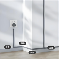 Goulotte de câblage en PVC souple extrudé de qualité industrielle, auto-adhésive, pour usage en construction, fixe les carreaux de briques et les murs texturés, amovible