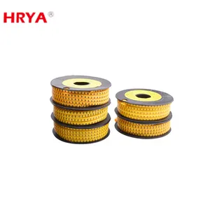 Wholesale PVC Electric Sleeve Tube Wire Number Yellow Cable Marker Ec-0 Ec-1 Ec-3 Models