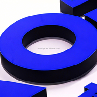 Lettres LED en acrylique à double éclairage latéral haute luminosité, personnalisées pour l'extérieur et l'intérieur, nom de marque de magasin, enseigne lumineuse double face