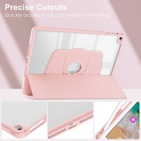 Housse de tablette antichoc rotative à 360 degrés pour iPad 9.7 2017 2018 Air avec protection améliorée pour stylet magnétique