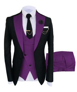 Nouveau <span class=keywords><strong>Costume</strong></span> <span class=keywords><strong>Homme</strong></span> Tendance Vêtement Luxe Soirée Scène Comprend Veste+Pantalon+Gilet <span class=keywords><strong>De</strong></span> Cérémonie Coupe Classique Smoking 3 Pièces - Product Image 5