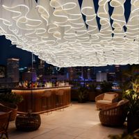 Voile de plafond lumineux en tissu pour mariage, bande lumineuse en tulle transparent, blanc chaud, pour décoration de mariage et de fête d'anniversaire