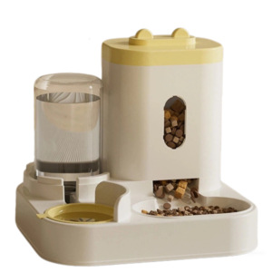 Produk Hewan Peliharaan Mangkuk 2-in-1 untuk Kucing dan Anjing Dispenser Air Plastik Baru Perlengkapan Hewan Peliharaan untuk Hewan Peliharaan - Product Image 1