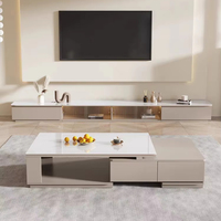 Ensemble de meubles de salon modernes et simples, en bois, avec meuble TV et table basse – Offre spéciale