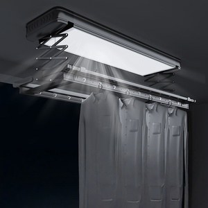 Electric Foldable Aluminum Alloy Retractable Clothes Drying Rack with Wall-Mounted Installation for Home Balcony - Product Image 4