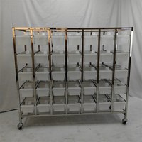 Rongeur Lab Cage Rat Rack En Acier Inoxydable Lab Rack Souris Élevage Baignoires Rack