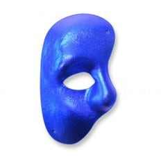 Maschera pratica evento felice festa BK blu mezza testa - Product Image 1