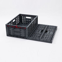 Caisses en plastique perforées multifonctionnelles, petites, portables, pliables, recyclables, en PP, pour le stockage des produits agricoles
