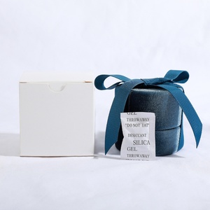 Wholesale <b>pink</b> Velvet Jewelry <b>Box</b> Packaging Round Jewelry Velvet <b>Box</b> Ring Pendant case Necklace Jewelry <b>Gift</b> <b>Box</b> with Ribbon - Product Image 6