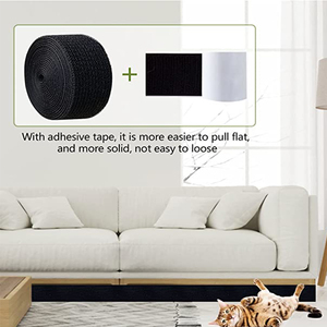 Jiehuan เทปผ้าไนลอนยืดหยุ่นสำหรับติดบนเตียงโซฟา, ที่กั้นของเล่นมีตะขอและห่วงสำหรับยึดที่นอนที่คลุมป้องกันสำหรับเฟอร์นิเจอร์ - Product Image 5