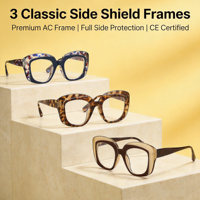 Lunettes de protection confortables et unisexes, style tendance, multicolores, en fibre d'acétate carrée, confortables à porter