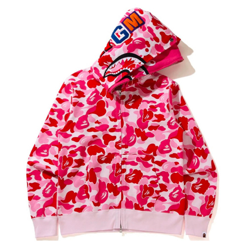 Factory Direct Other Shark Bape Zipper Sweatshirt Full Face Zip Up Hoodie Double Hooded Jacket