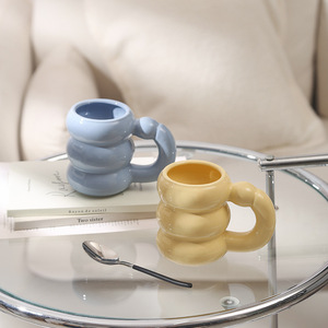 Taza de Cerámica Estilo INS, Taza de Cerámica Hecha a Mano, Taza de Café Macaron, Taza de Cerámica - Product Image 6