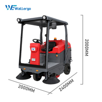 Balayeuses industrielles Wallergo KS15, largeur de nettoyage de 1500 mm, balayeuse électrique autoportée pour routes
