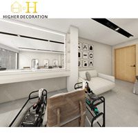 Design d'intérieur moderne pour salon de beauté, armoire de présentation personnalisée pour spa, comptoir de réception pour salon de beauté