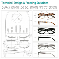 Lunettes Optiques en Gros Montures TR-90 de Haute Qualité Charnières à Ressort Lunettes d'Ordinateur Classiques Unisexe Verres Acryliques Légers