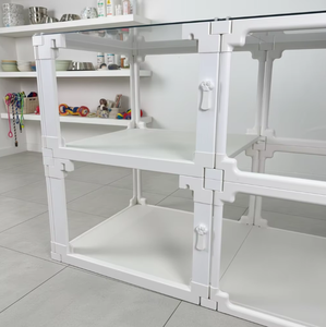 Valla Moderna y Segura para Mascotas de PVC Transparente de 80 cm, Jaula Interior para Perros y Gatos, Casa para Animales de Doble Capa Impermeable - Product Image 4