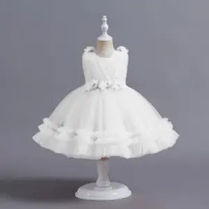 Kids Baby Girls Flower Dress Christening Baptism Gowns Outfit for Infant/Toddler AX027