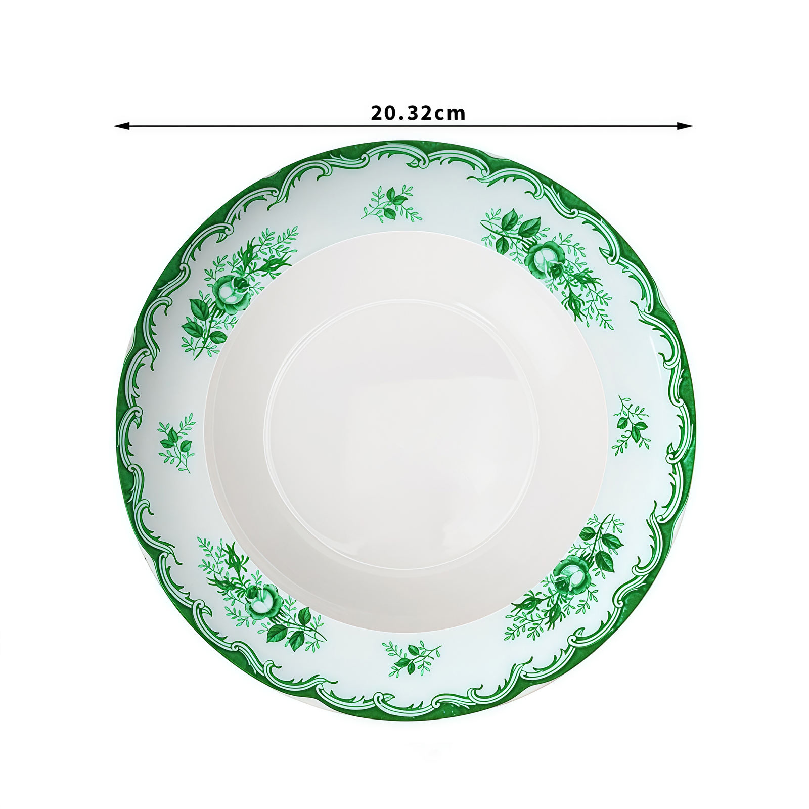 Assiette Soupe Florale Verte