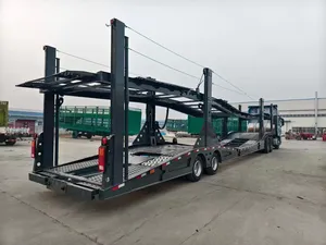 March Expo 2024 Cheap Price Trailers For Cars 2 Axles Platform Hydraulic Lifting 8 Car Carrier Trailers For Sale